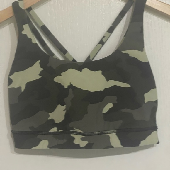 Lululemon Energy Bra B–D Cup Heritage 365 Camo Crispin Green Multi 2021 W2BKBS 6 - Picture 3 of 5
